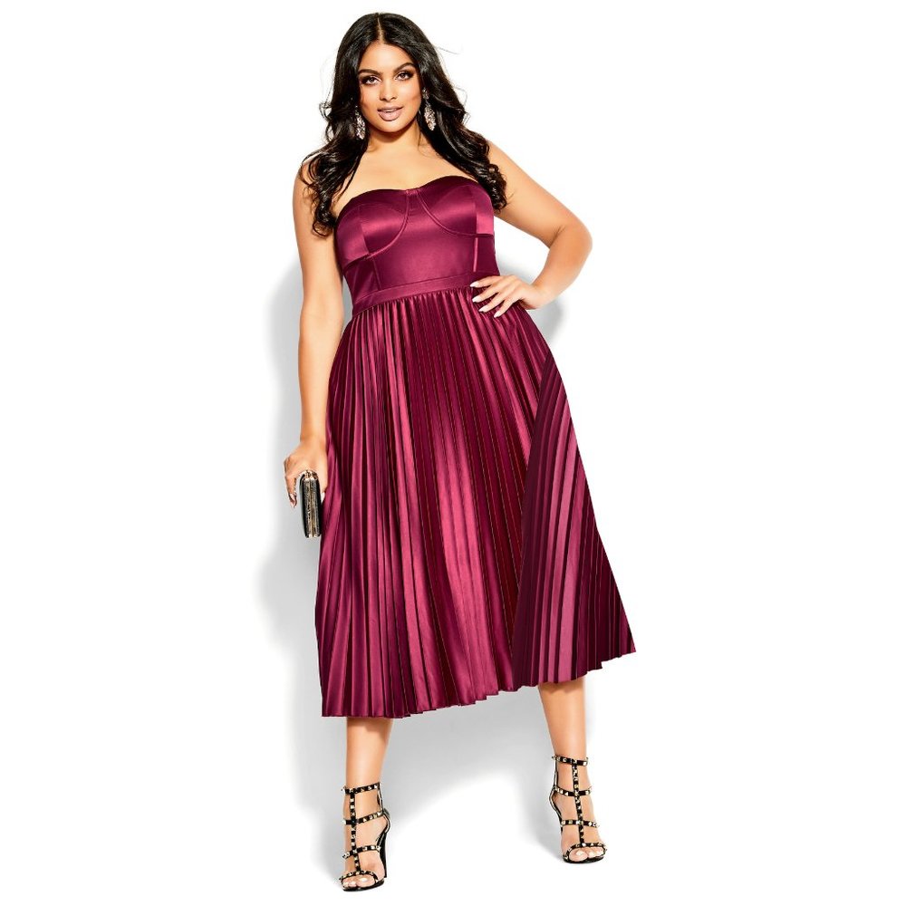 NWT City Chic Dress Ahanna Summer Punch M = 18 = 2X